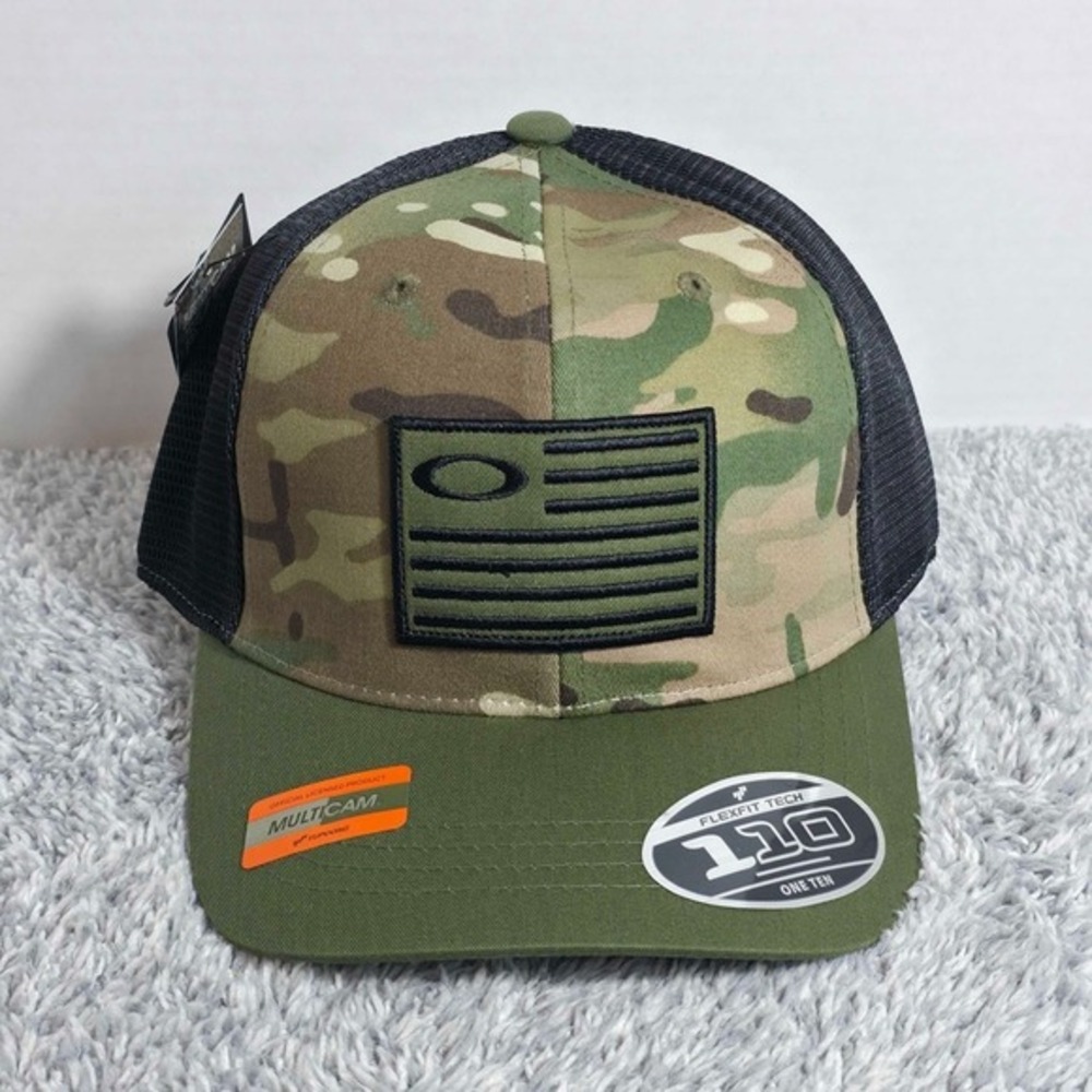 Oakley Standard Issue Multicam Flag Camo Snapback Hat Cap Tactical Hunting NEW